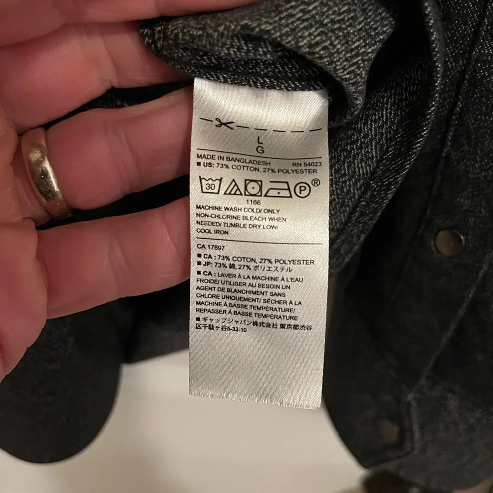 Banana Republic Slim Fit Denim Overshirt‎ Charcoal